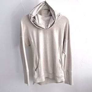 Lululemon Cowlneck Sweatshirt, Size 4, Heather Ivory